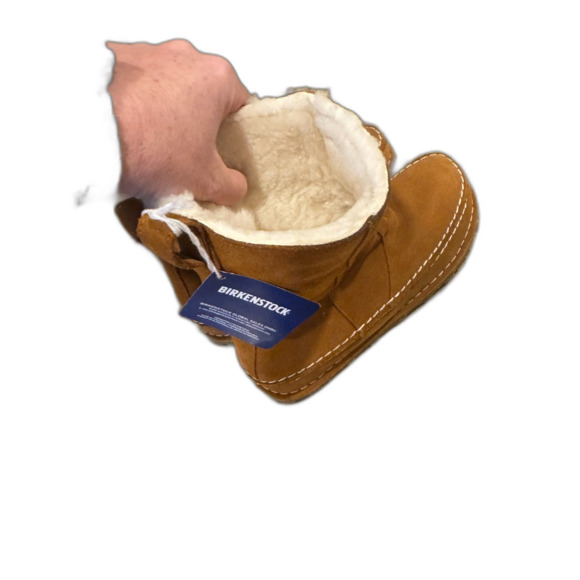 Birkenstock Women's Lahti Mink Brown Suede Shearling Fur Boots EU 39 Size 8 US - Picture 3 of 5